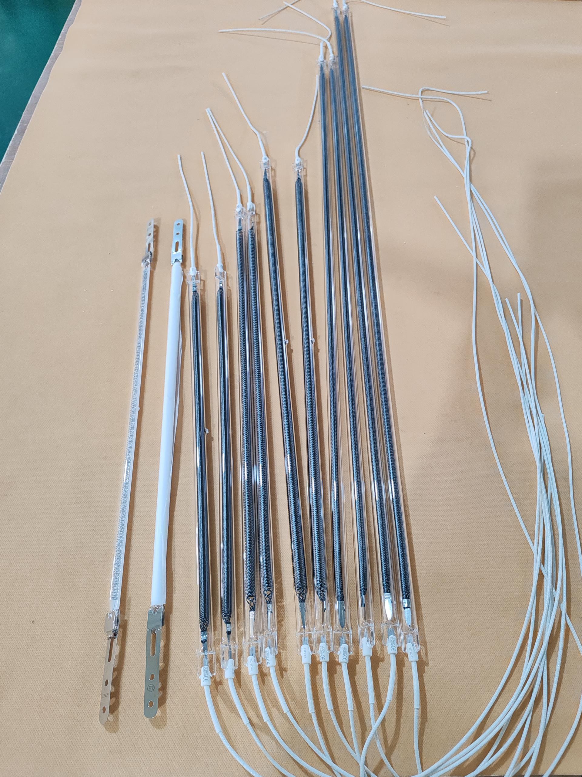 220v 2000w middengolf koolstofvezel infrarood verwarmingslamp