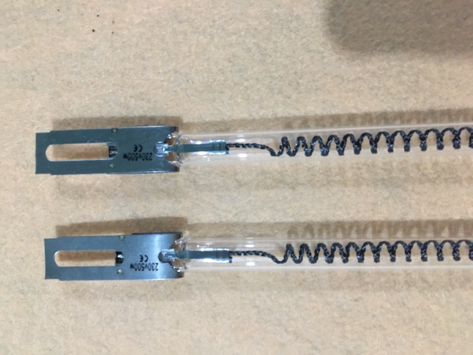 1000w Halve Witte IR Carbonvezel Verwarmingslamp met SK15 Keramiek