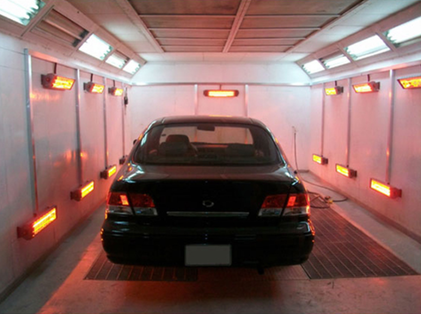 Brake pad bonding infrared heater
